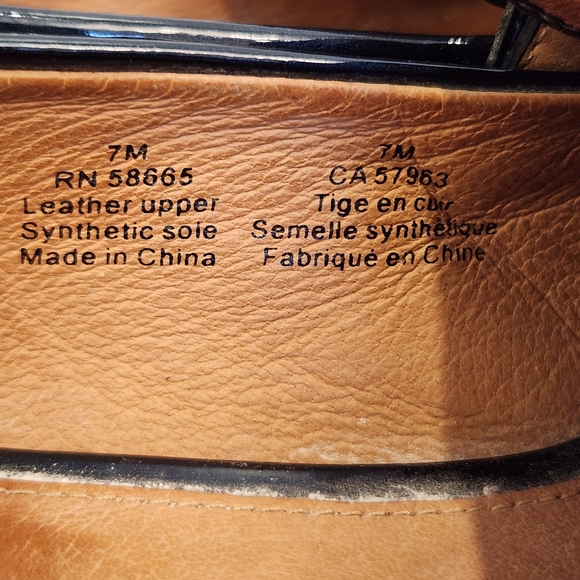 Halogen Emilia Loafer Navy Blue Patent Leather Point Toe Slip On Flat Women's 7 - Picture 5 of 14